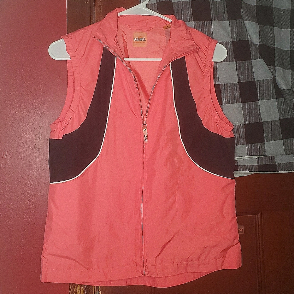 ASHWORTH TRACK JACKET, SMALL, PINK